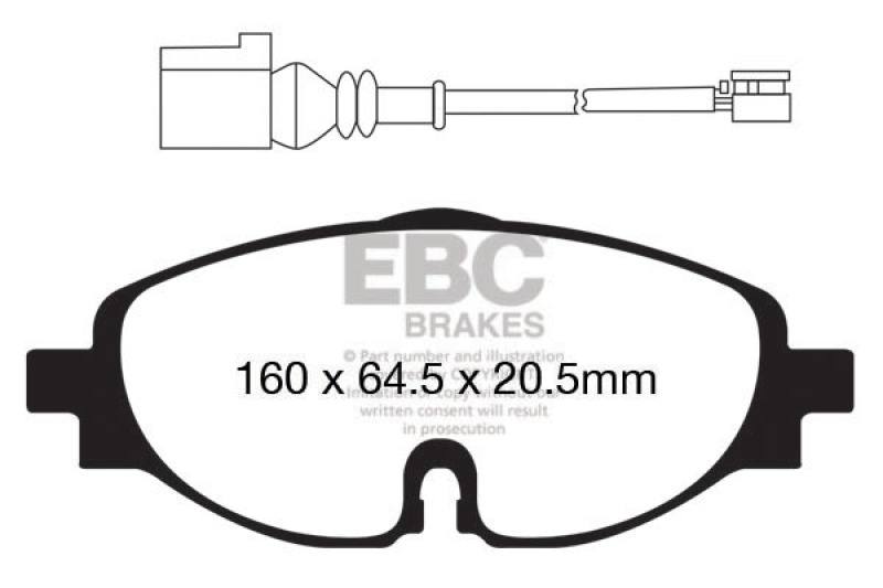 EBC 14+ Audi A3 1.8 Turbo Greenstuff Front Brake Pads dp22150