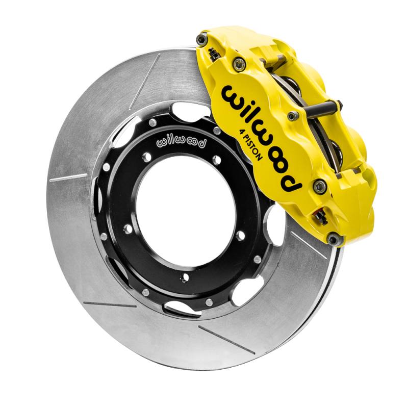Wilwood 69-89 Porsche 911 Front Superlite Brake Kit 3.5in MT Slotted Face - Yellow 14016947y