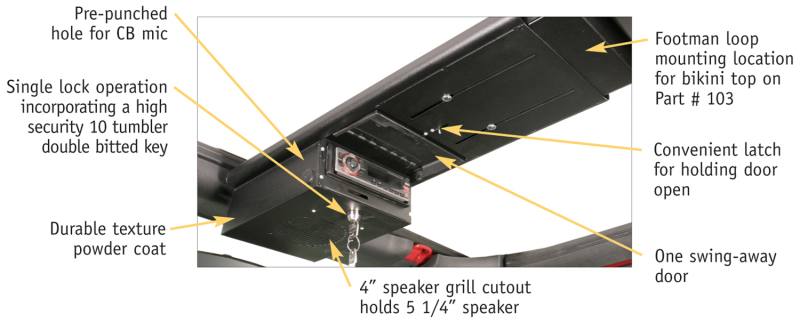 Tuffy Jk Overhead Console- Blk- 2007+ Jk Wrangler 14201 image 4