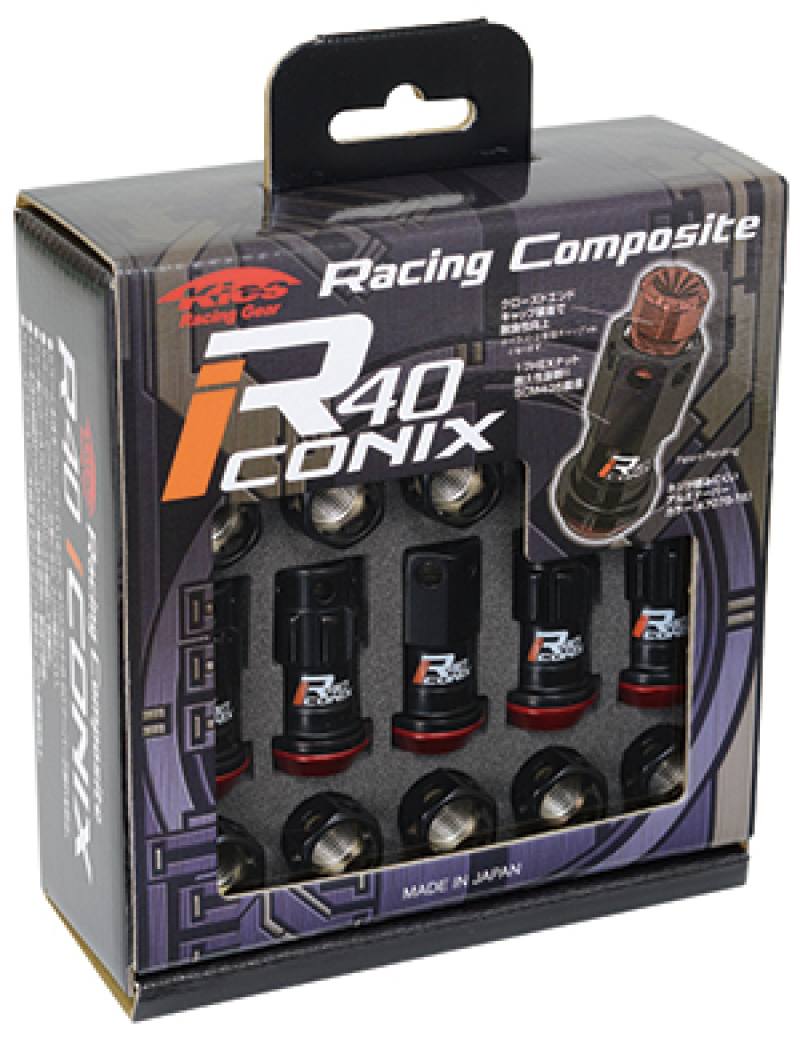 Project Kics 14X1.50 Black Lock w/ Capless Lug Nuts 16+4 wri14ka