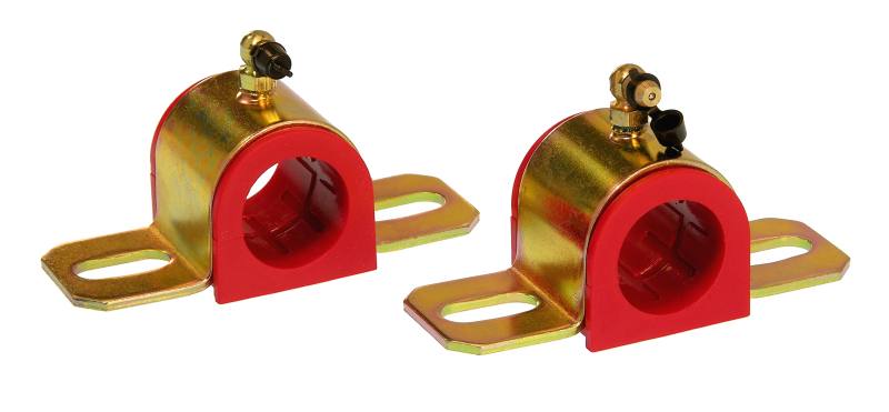 Prothane Universal 90 Deg Greasable Sway Bar Bushings - 30MM - Type B Bracket - Red 19-1218