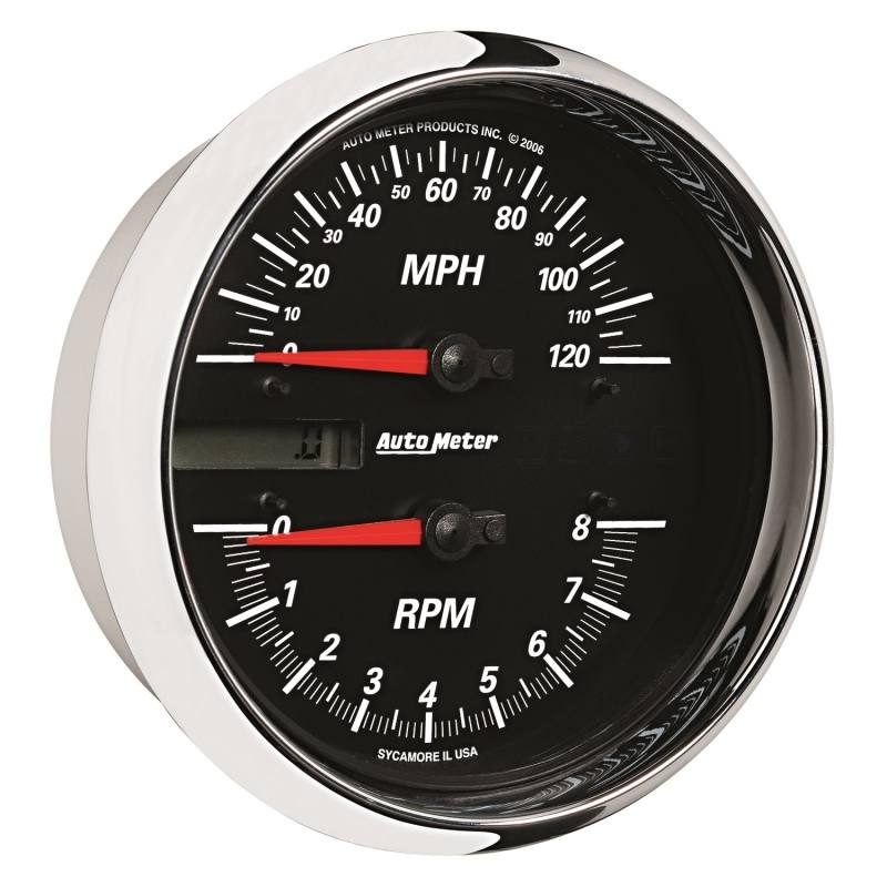 Autometer Pro-Cycle Gauge Tach/Speedo 4 1/2in 8K Rpm/120 Mph Black 19466 image 2