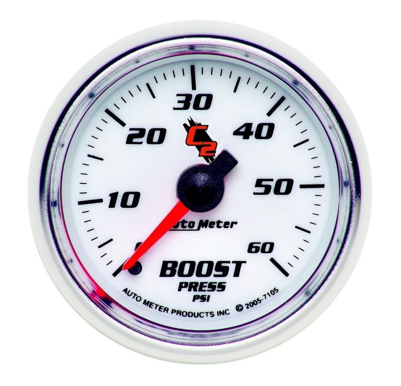 Autometer C2 52mm 0-60 PSI Mechanical Boost Gauge 7105 image 2