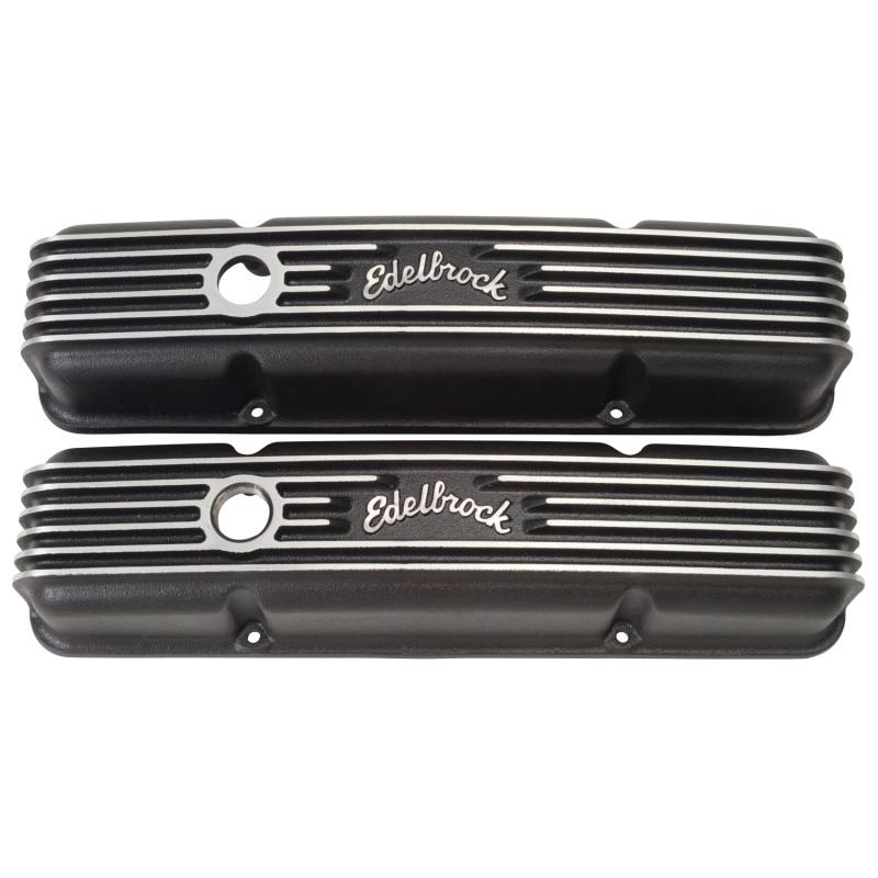 Edelbrock Valve Cover Classic Series Chevrolet 1959-1986 262-400 CI V8 Black 41443 image 3