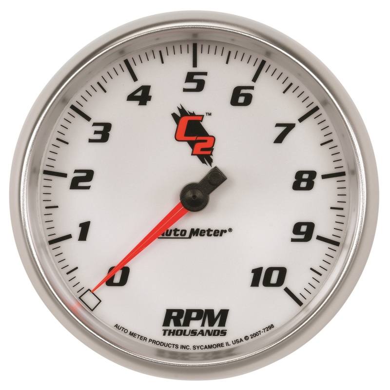 Autometer C2 5 inch 10000 RPM In-Dash Tachometer 7298 image 7