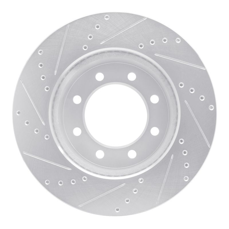 R1 09-25 Dodge Ram 3500 Front Right Drilled & Slotted Silver Brake Rotor 631-40110R image 5