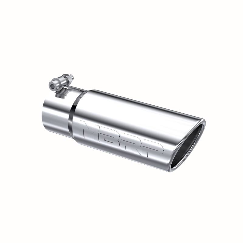 MBRP Universal Tip 3in O.D. Angled Rolled End 3 inlet 10 length t5115 image 2