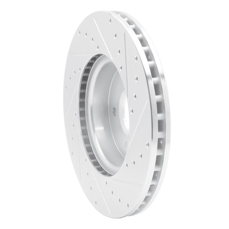 R1 13-25 Cadillac ATS Front Left Drilled & Slotted Silver Brake Rotor 631-46035L image 4