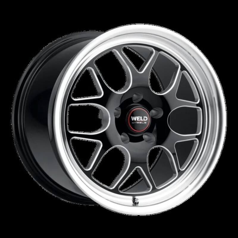 Weld Solana Drag 18x5 / 5x120 BP / ET-34 / 78.1mm Bore - Gloss Black MIL DIA Wheel S1608C022N33