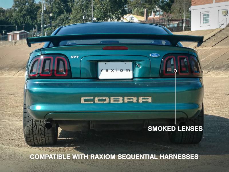 Raxiom 96-98 Ford Mustang Icon LED Tail Lights- Black Housing (Smoked Lens) 389876 image 8