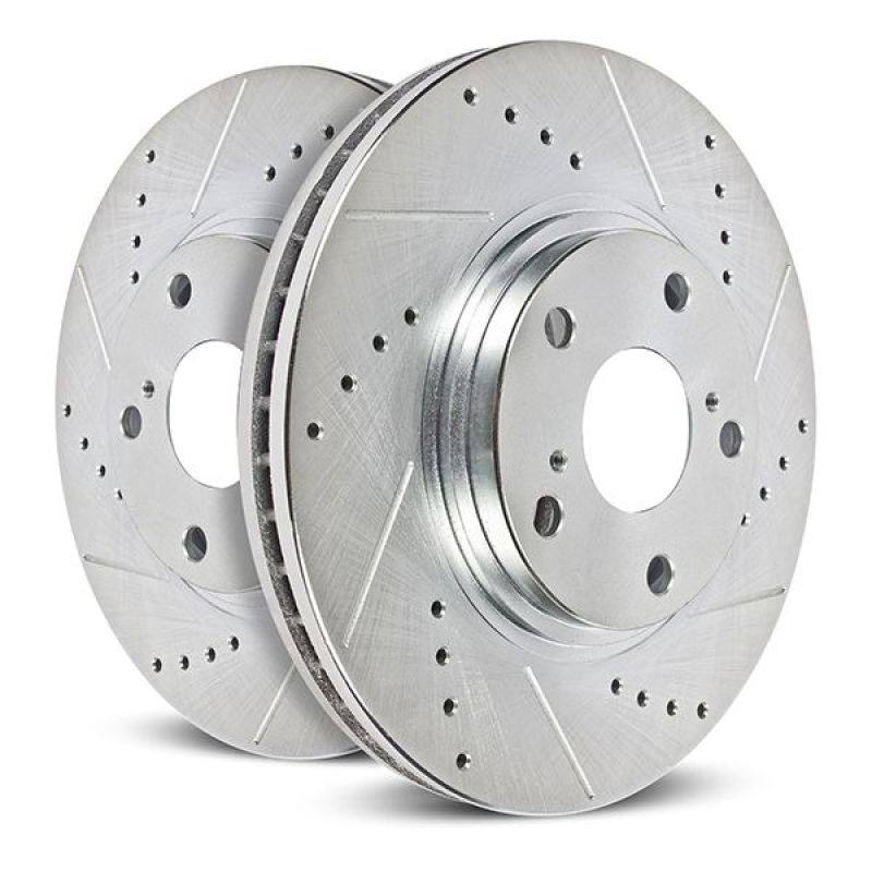 Power Stop 19 Mercedes-Benz Sprinter 4500 Rear Drilled & Slotted Rotor (Pair) ebr1037xpr image 4