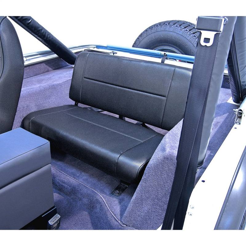 Rugged Ridge Standard Rear Seat Black Denim 55-95 Jeep CJ / Jeep Wrangler 13461.15 image 2