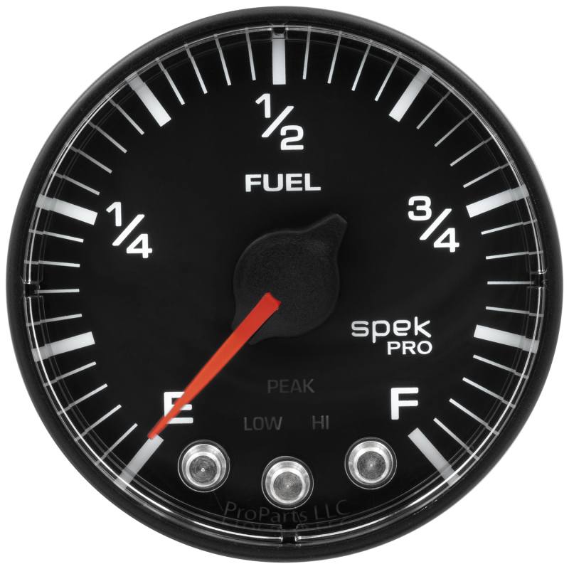 Autometer Spek-Pro Gauge Fuel Level 2 1/16in 0-270 Programmable Blk/Blk P312328 image 3