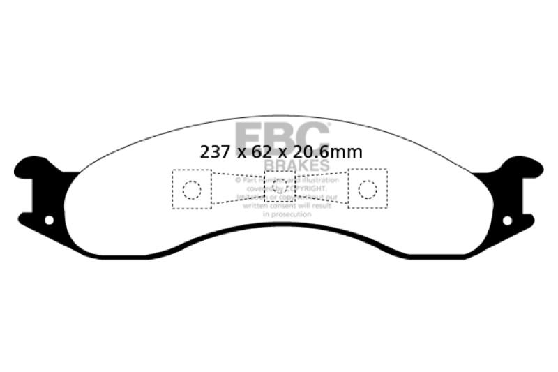 EBC 92-94 Ford Econoline E250 4.9 Ultimax2 Front Brake Pads ud557