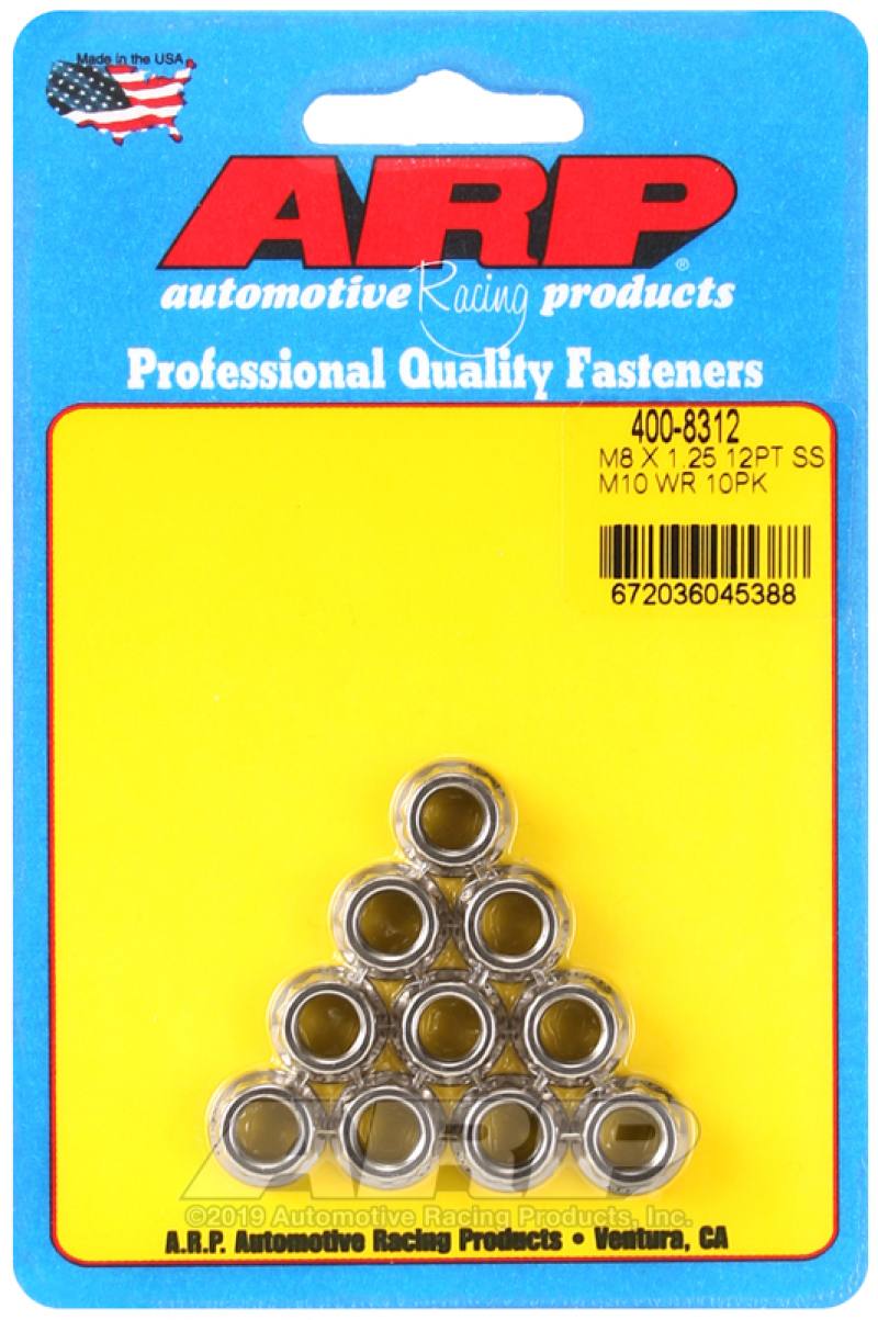 ARP M8 x 1.25 12pt SS Nut Kit 400-8312 image 2