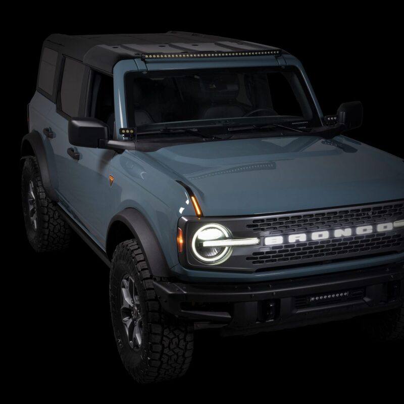 Putco 22-24 Ford Bronco Luminix DRL LED Light Hood Limb Riser (Factory Hood Side Hinge Replacments) 50001 image 9