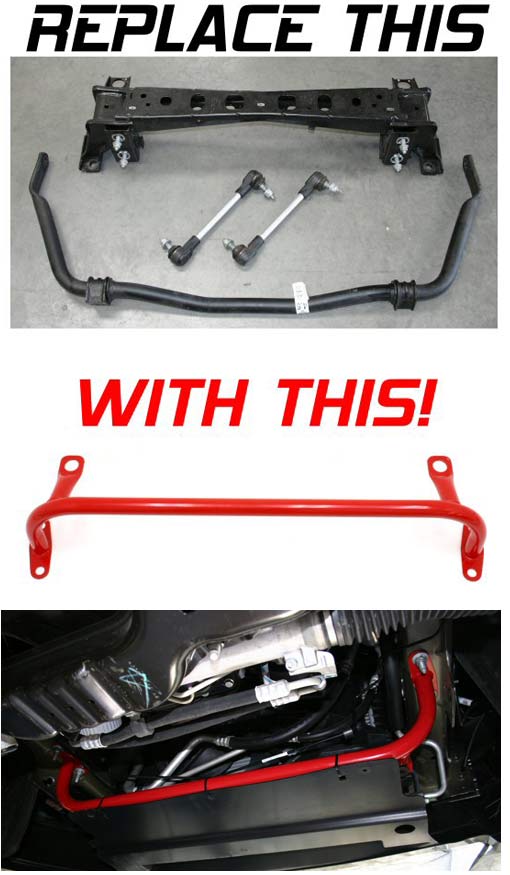 BMR Suspension RS002R BMR Lightweight Tubular Radiator Support/Sway