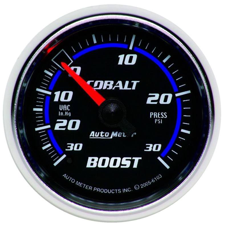 Autometer Cobalt 52mm 30psi mechanical Boost Gauge 6103 image 2