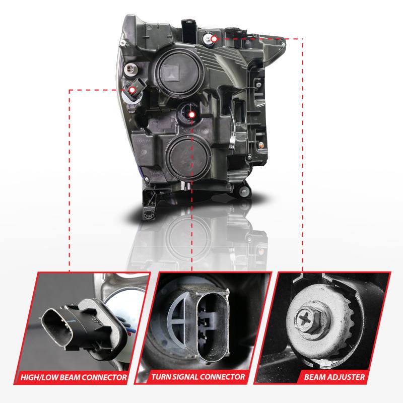 Anzo 21-23 Ford F150 LED Projector Headlight w/Switchback+Sequential - Black (Driver Side Only) 111594l image 5