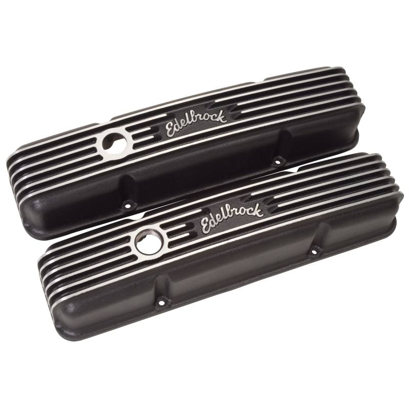 Edelbrock Valve Cover Classic Series Chevrolet 1959-1986 262-400 CI V8 Black 41443 image 5