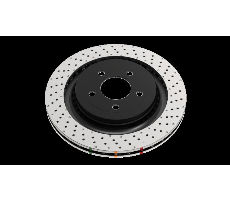 DBA 2008 Mitsubishi Lancer Evolution Front 4000 Series Drilled Wavey Rotor DBA42224WXD image 2