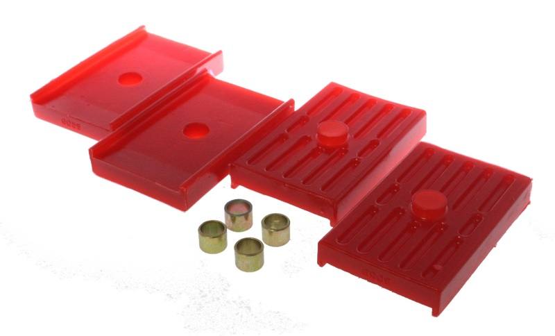Energy Suspension Leaf Spring Isolators - Red 3.6112r