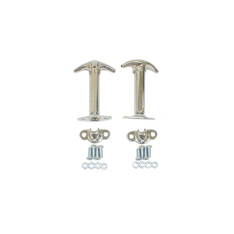Rugged Ridge 41-95 Jeep CJ / Jeep Wrangler YJ Chrome Hood Catch Set 11302.01