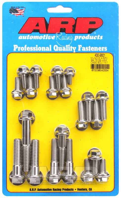 ARP Muncie 4-spd 69-75 SS hex trans case bolt kit 430-9801
