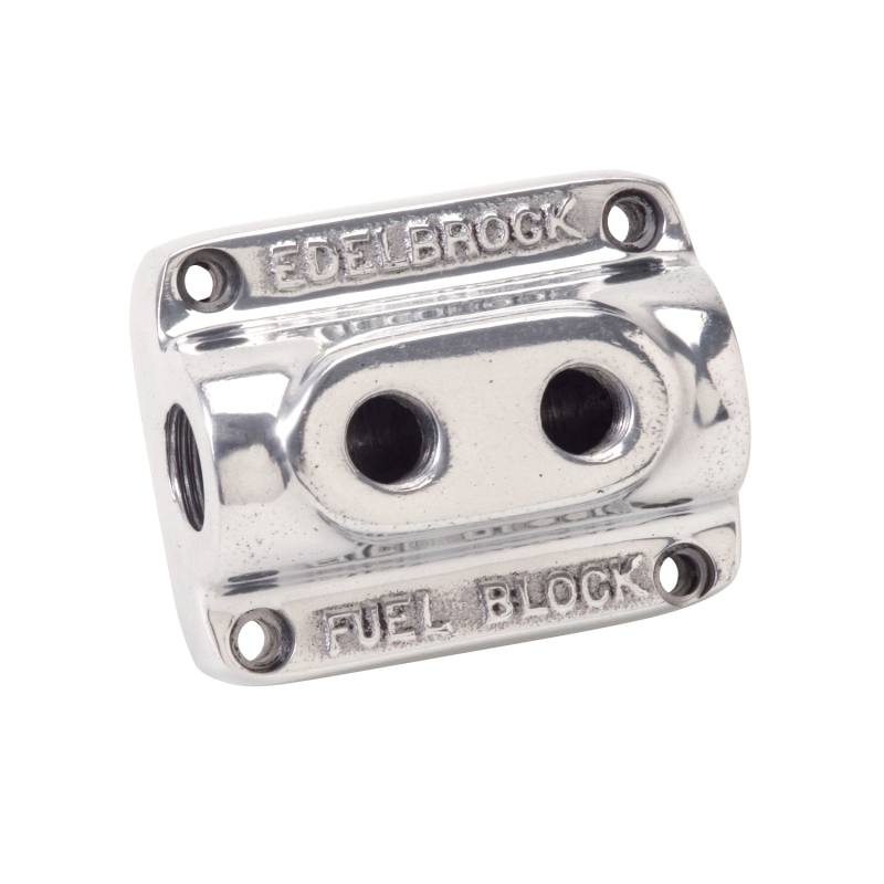 Edelbrock Polished Fuel Block Dual Carb 12801 image 5