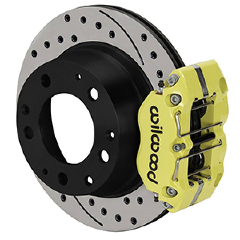 Wilwood 69-83 Porsche 911 Narrow Dynapro-P Radial Rear Brake Kit - Yellow Powder Coat Caliper 14016680dy