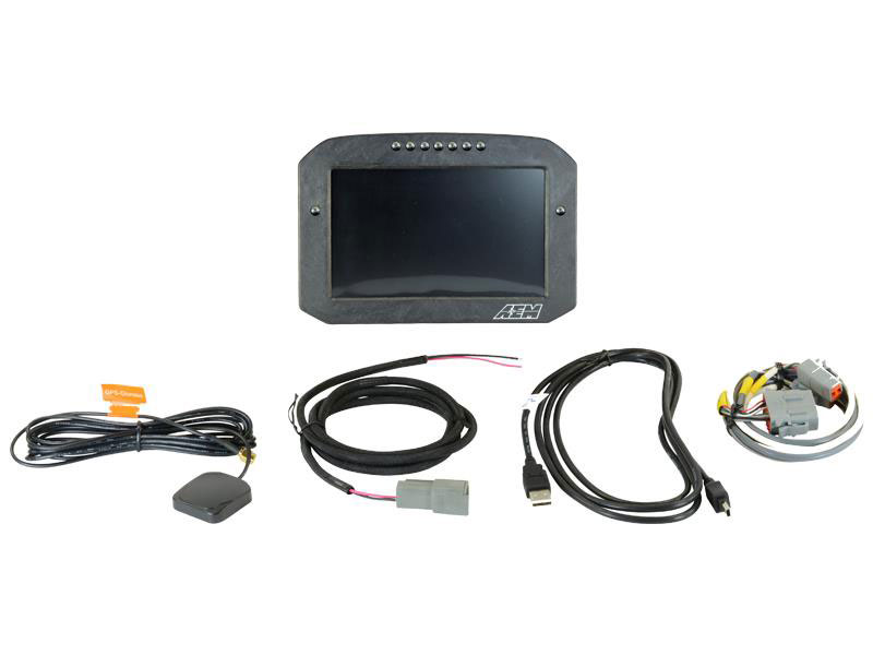 AEM CD-7G Carbon Flush Digital Dash Display w/ Internal 20Hz GPS & Antenna 30-5702f