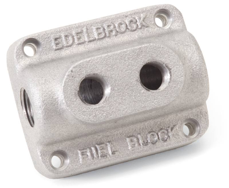 Edelbrock Fuel Block Dual Carburetor As Cast 1280 image 4