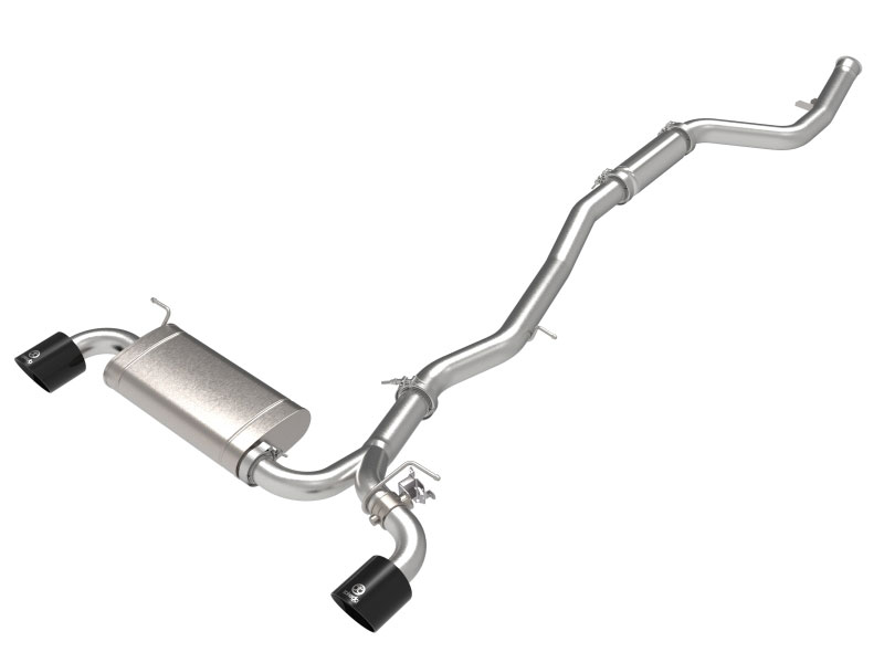 aFe Power 49-36050-B Takeda 3 IN to 2-1/2 IN 304 Stainless Steel Cat-Back Exhaust System w/Black Tip, fits Toyota GR Supra (A90) 2021 L4-2.0L (t)