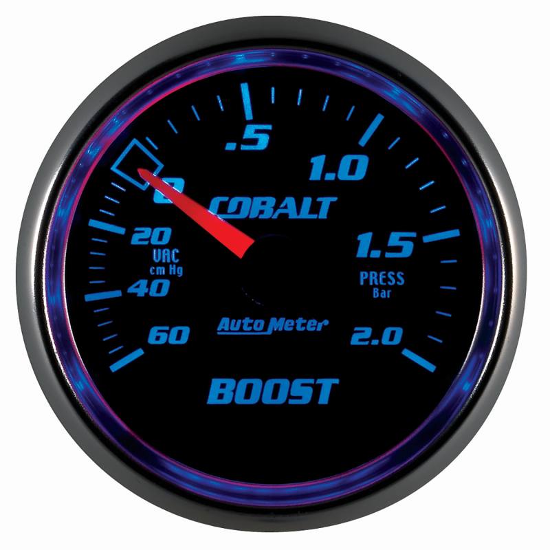 Autometer Cobalt 52mm 2 BAR Mechanical Boost Gauge 6103-M image 5