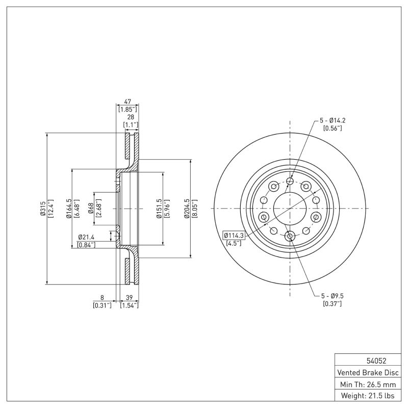 DFC 05-09 Ford Five Hundred Front Brake Rotor 600-54052 image 6
