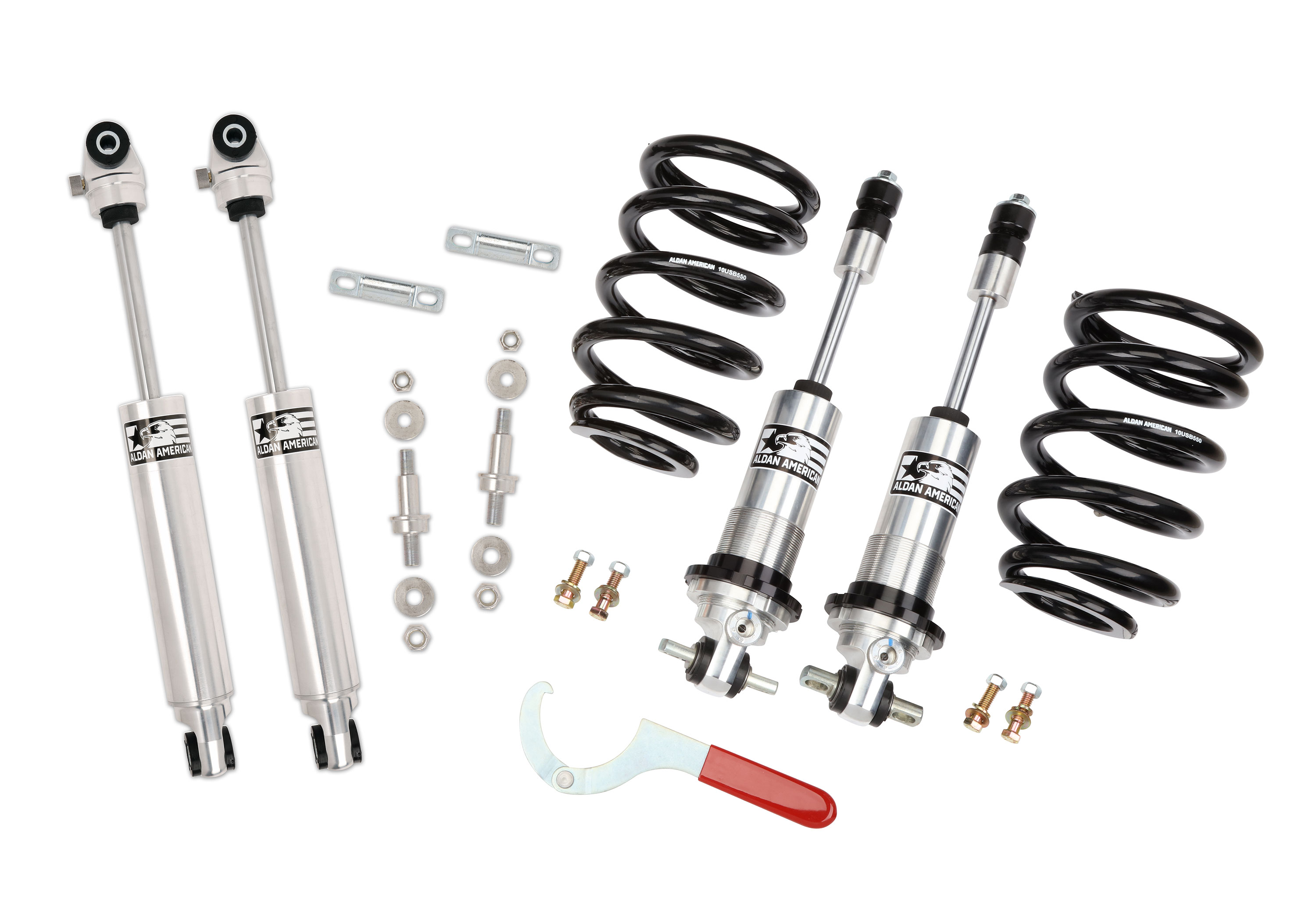 ALDAN AMERICAN Suspension Package Road Comp GM 68-72 A-Body Coilovers with Shocks BB Kit 300171