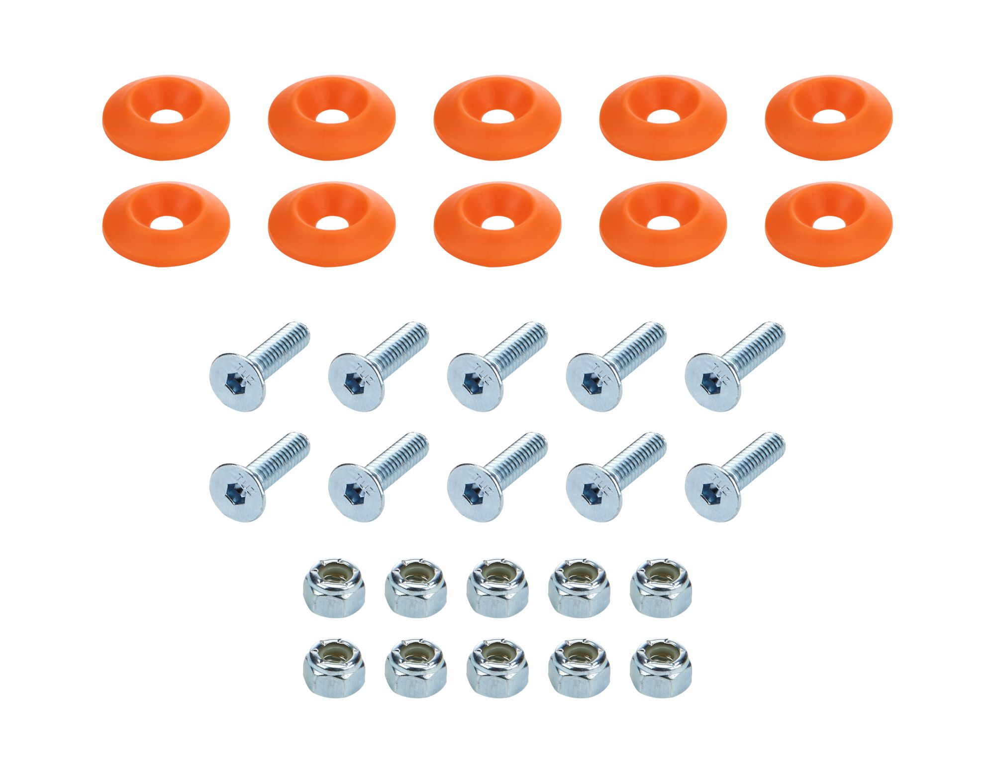 ALLSTAR PERFORMANCE Countersunk Bolt Kit Orange 10pk all18684