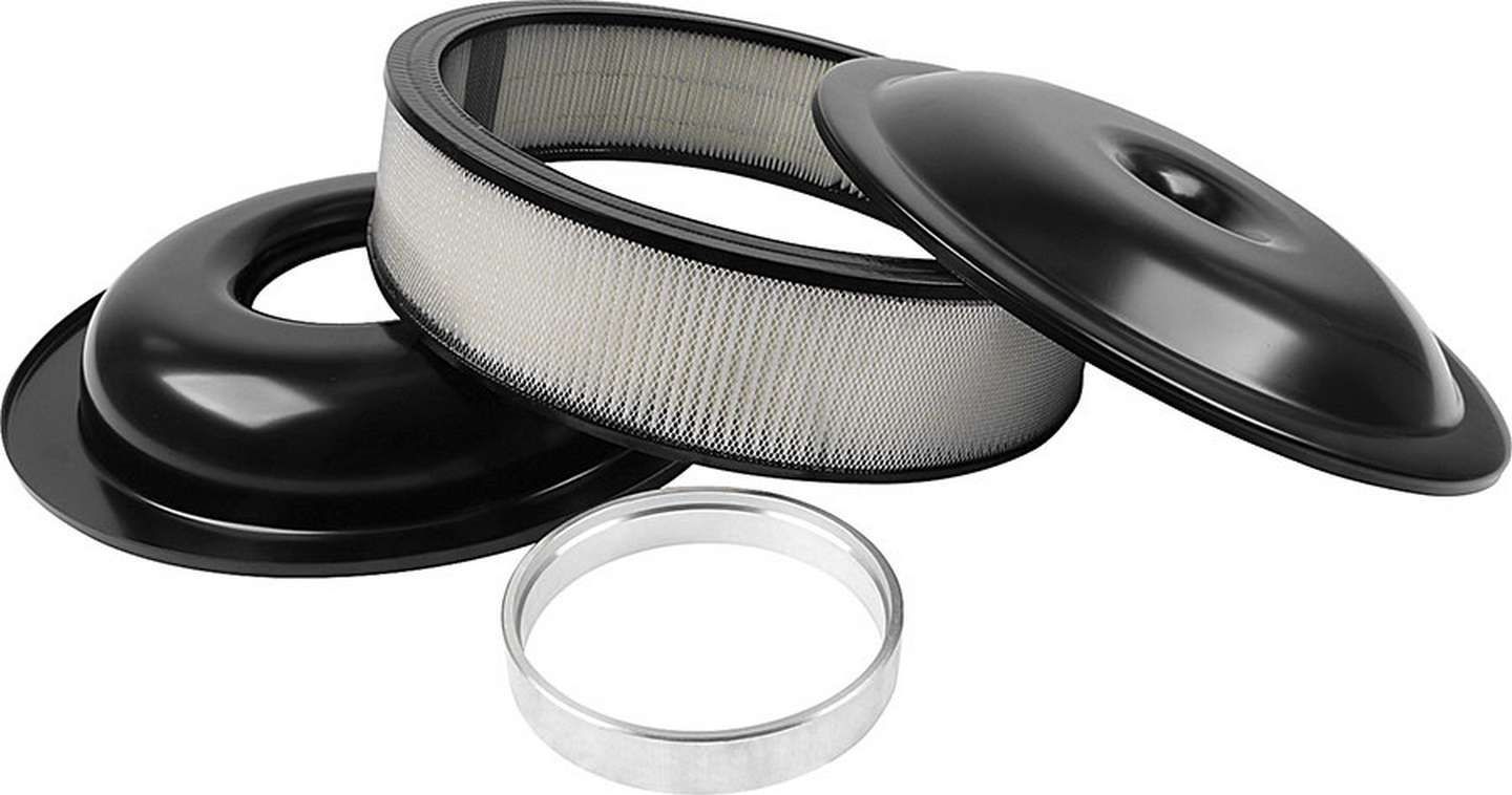 ALLSTAR PERFORMANCE LW 14in A/C Kit Black 4in Paper Element all25915