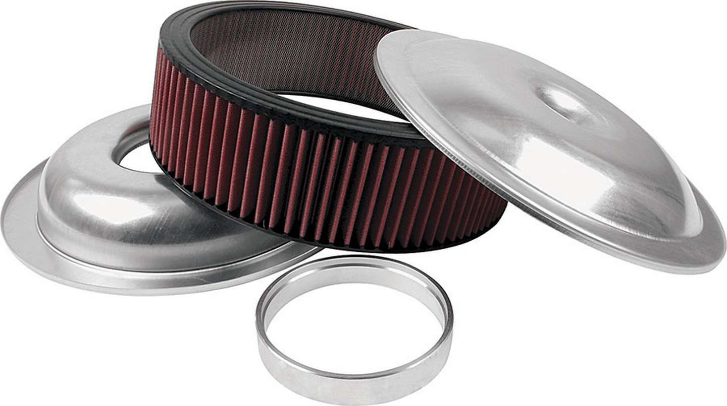 ALLSTAR PERFORMANCE LW 14in A/C Kit Plain 4in Washable Element all25922