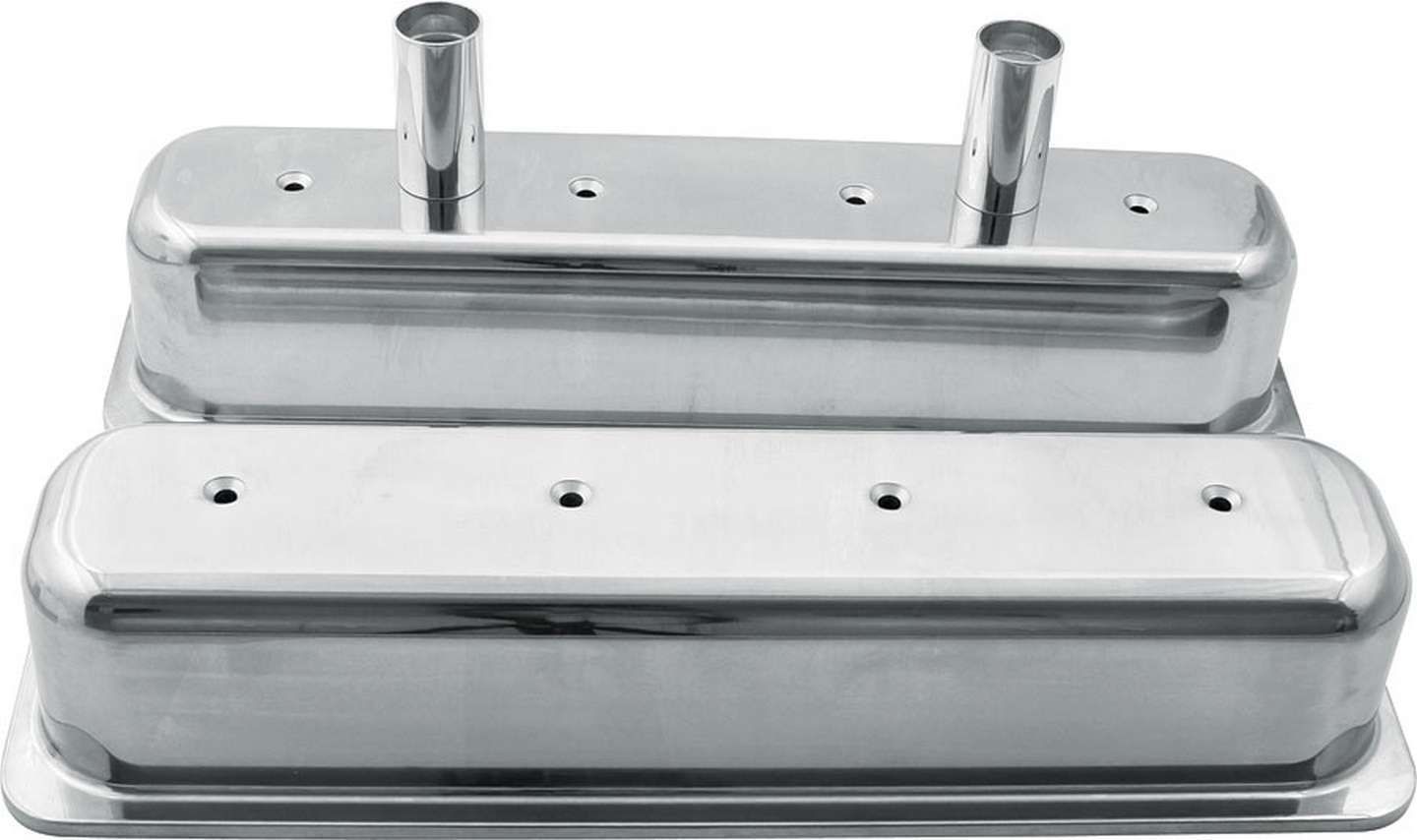 ALLSTAR PERFORMANCE Valve Covers SBC Alum Centerbolt w/Tubes all26137