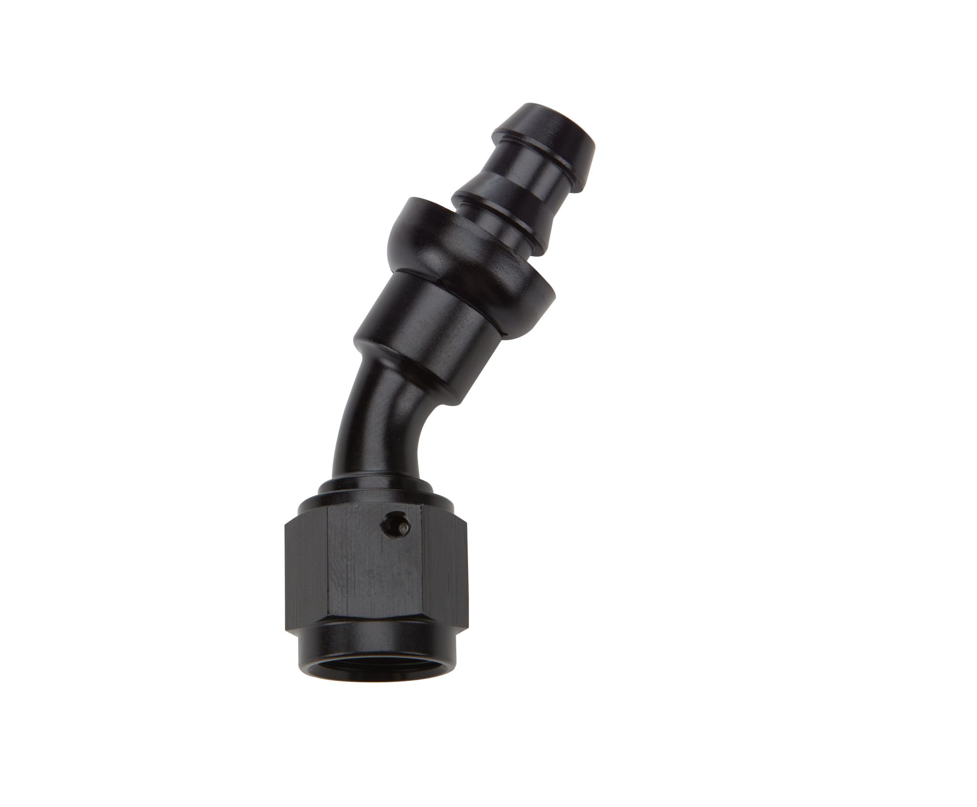 ALLSTAR PERFORMANCE Pushlock Hose End Black 30 Deg Elbow -6 all49422