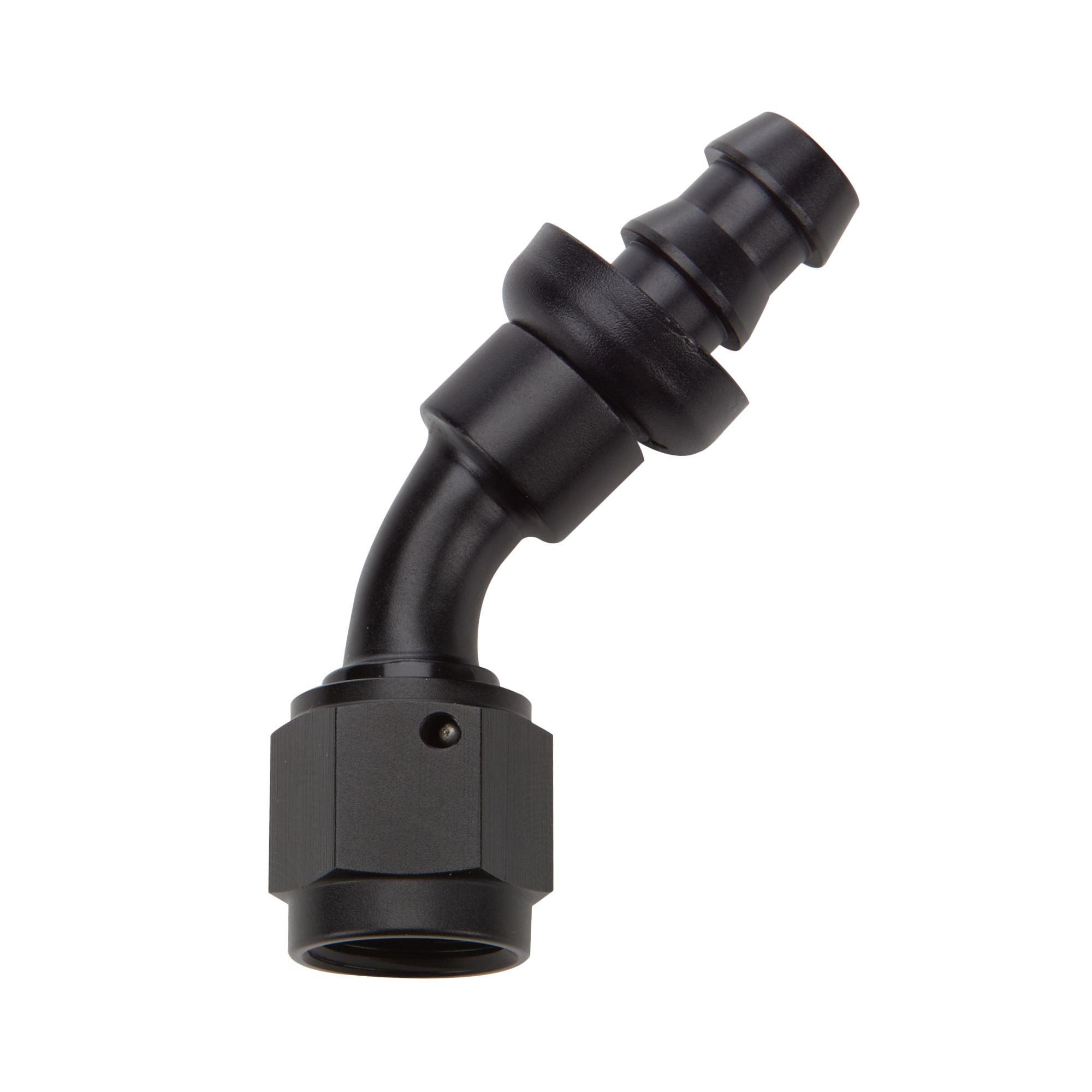 ALLSTAR PERFORMANCE Pushlock Hose End Black 45 Deg Elbow -8 all49433
