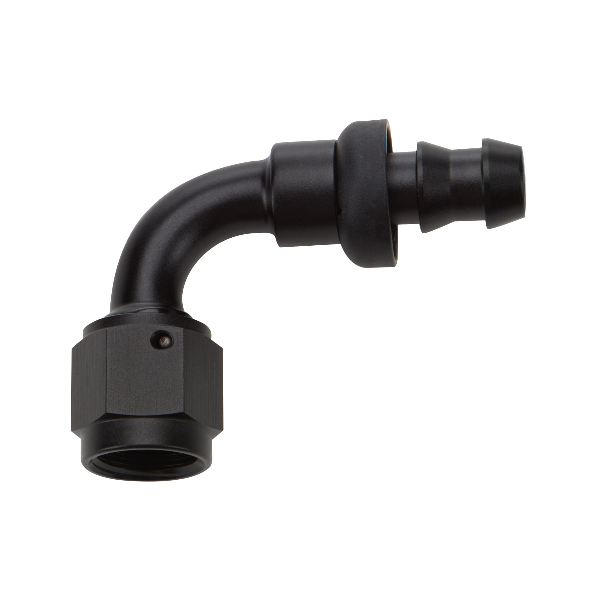 ALLSTAR PERFORMANCE Pushlock Hose End Black 90 Deg Elbow -8 all49453