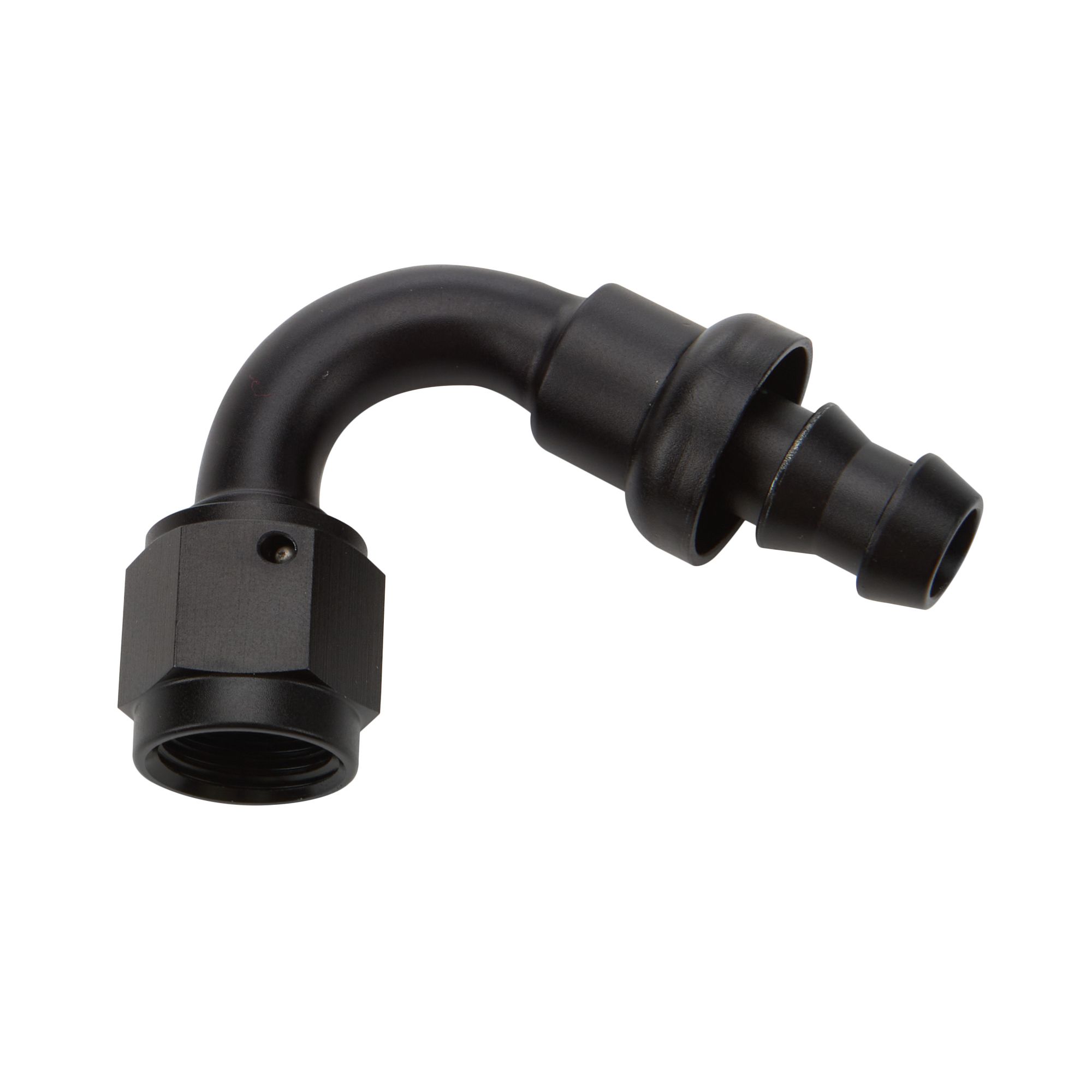 ALLSTAR PERFORMANCE Pushlock Hose End Black 120 Deg Elbow -8 all49463