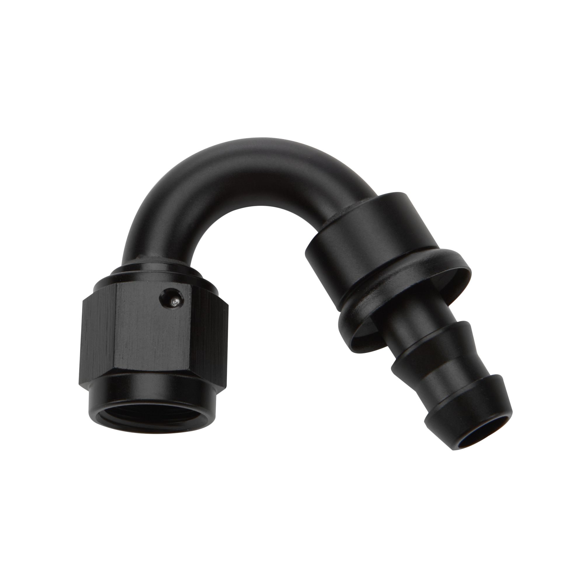 ALLSTAR PERFORMANCE Pushlock Hose End Black 150 Deg Elbow -16 all49476