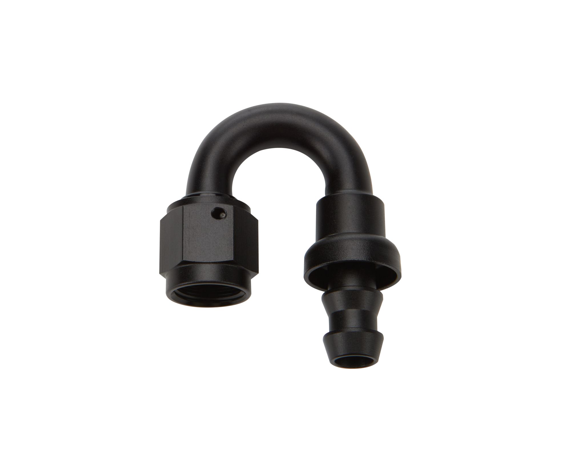 ALLSTAR PERFORMANCE Pushlock Hose End Black 180 Deg Elbow -6 all49482