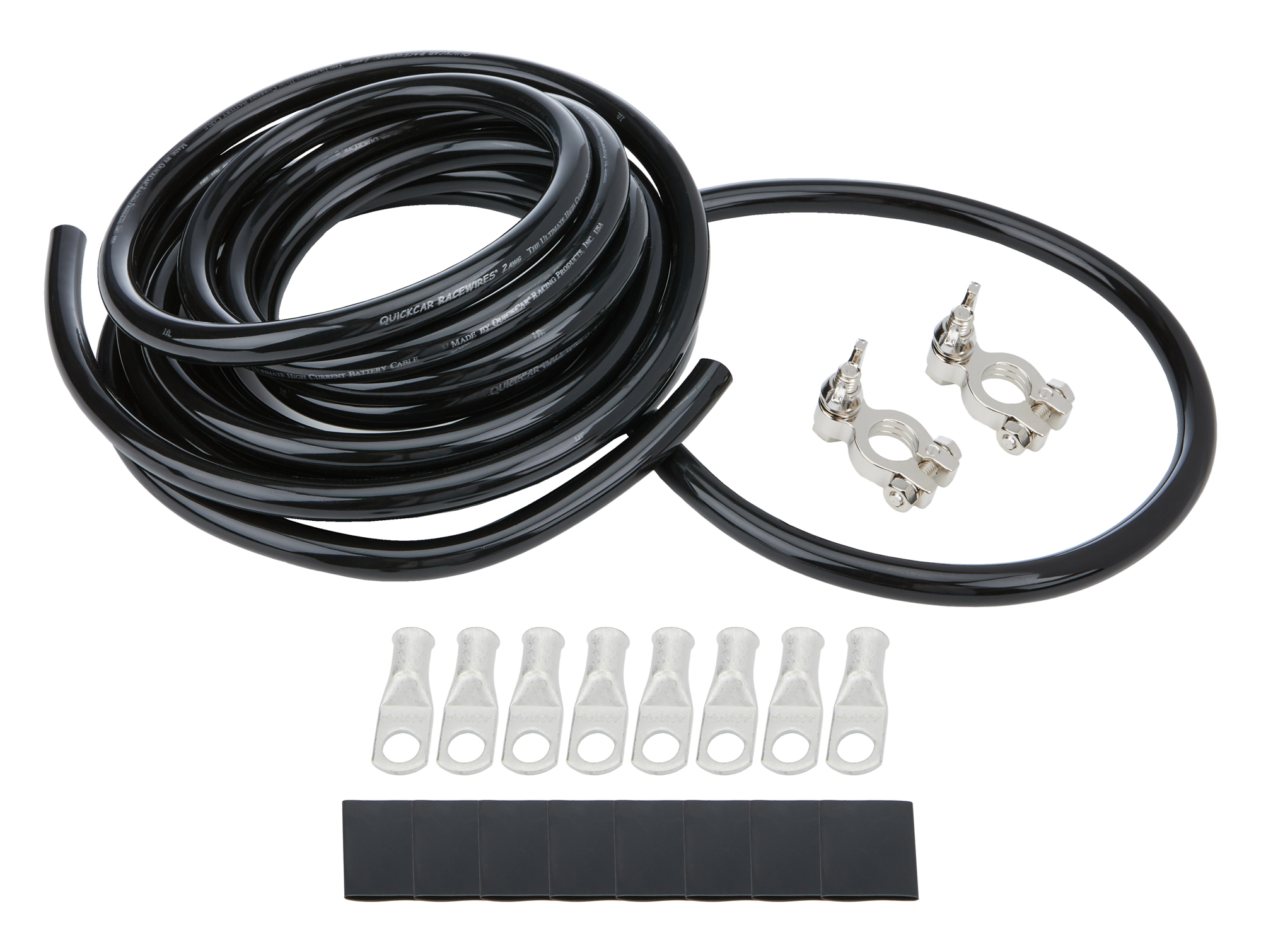ALLSTAR PERFORMANCE Battery Cable Kit 2 Ga. 1 Battery All Black all76111