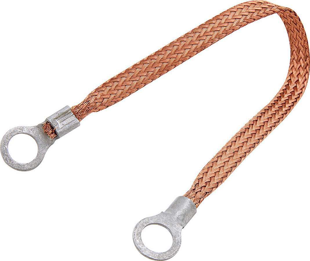 ALLSTAR PERFORMANCE Copper Ground Strap 9in w/ 1/4in Ring Terminals all76328-9
