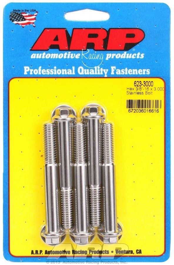 ARP S/S Bolt Kit - 6pt. (5) 3/8-16 x 3.000 623-3000