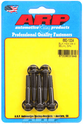 ARP M6 x 1.00 x 35 Hex Black Oxide Hex Bolts (5/pkg) 660-1004